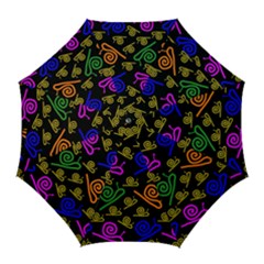 Pattern-repetition-snail-blue Golf Umbrellas by Maspions