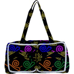 Pattern-repetition-snail-blue Multi Function Bag