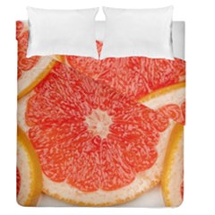 Grapefruit-fruit-background-food Duvet Cover Double Side (queen Size) by Maspions