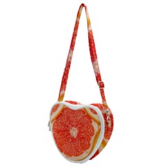 Grapefruit-fruit-background-food Heart Shoulder Bag