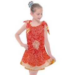 Grapefruit-fruit-background-food Kids  Tie Up Tunic Dress