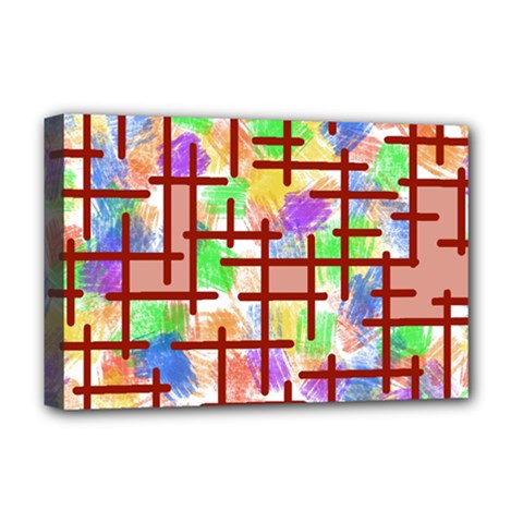 Pattern-repetition-bars-colors Deluxe Canvas 18  X 12  (stretched)