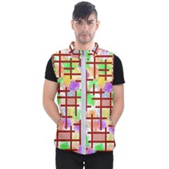 Pattern-repetition-bars-colors Men s Puffer Vest