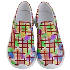 Pattern-repetition-bars-colors Men s Lightweight Slip Ons