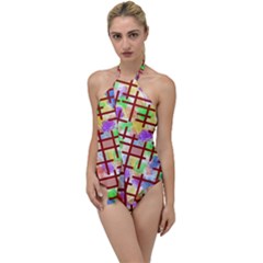 Pattern-repetition-bars-colors Go With The Flow One Piece Swimsuit