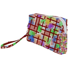 Pattern-repetition-bars-colors Wristlet Pouch Bag (small)