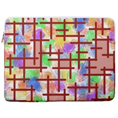 Pattern-repetition-bars-colors 17  Vertical Laptop Sleeve Case With Pocket