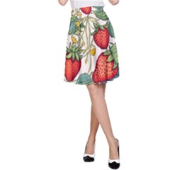 Strawberry-fruits A-line Skirt