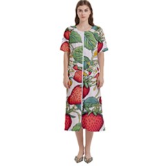 Strawberry-fruits Women s Cotton Short Sleeve Nightgown