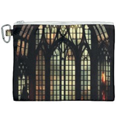 Stained Glass Window Gothic Canvas Cosmetic Bag (xxl)
