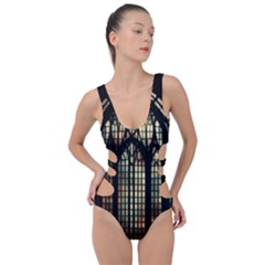 Stained Glass Window Gothic Side Cut Out Swimsuit