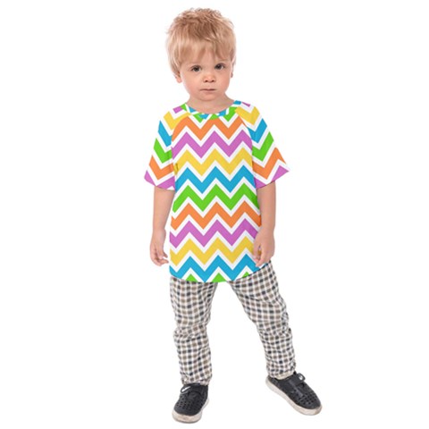 Chevron Pattern Design Texture Kids  Raglan T-shirt by Apen