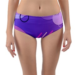 Colorful Labstract Wallpaper Theme Reversible Mid-waist Bikini Bottoms by Apen