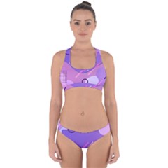 Colorful Labstract Wallpaper Theme Cross Back Hipster Bikini Set