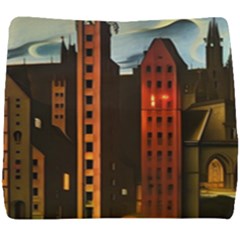 Sci-fi Futuristic Science Fiction City Neon Scene Artistic Technology Machine Fantasy Gothic Town Bu Seat Cushion