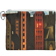 Sci-fi Futuristic Science Fiction City Neon Scene Artistic Technology Machine Fantasy Gothic Town Bu Canvas Cosmetic Bag (xxxl)