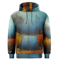 Wildflowers Field Outdoors Clouds Trees Cover Art Storm Mysterious Dream Landscape Men s Core Hoodie by Posterlux