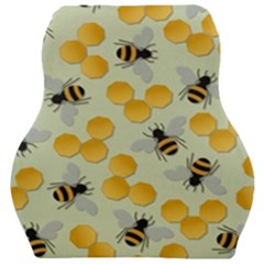 Bees Pattern Honey Bee Bug Honeycomb Honey Beehive Car Seat Velour Cushion  by Bedest