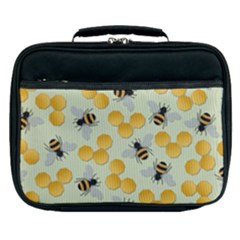 Bees Pattern Honey Bee Bug Honeycomb Honey Beehive Lunch Bag by Bedest