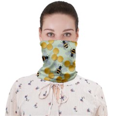 Bees Pattern Honey Bee Bug Honeycomb Honey Beehive Face Covering Bandana (adult)