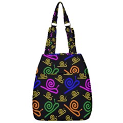 Pattern Repetition Snail Blue Center Zip Backpack