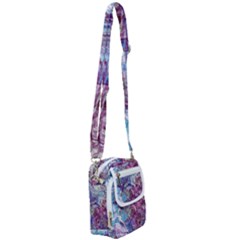 Blend Marbling Shoulder Strap Belt Bag by kaleidomarblingart