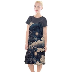 Starry Sky Moon Space Cosmic Galaxy Nature Art Clouds Art Nouveau Abstract Camis Fishtail Dress by Posterlux