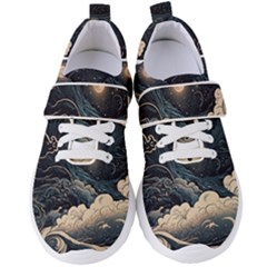 Starry Sky Moon Space Cosmic Galaxy Nature Art Clouds Art Nouveau Abstract Women s Velcro Strap Shoes by Posterlux