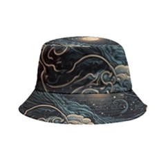 Starry Sky Moon Space Cosmic Galaxy Nature Art Clouds Art Nouveau Abstract Bucket Hat by Posterlux