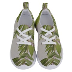 Watercolor Leaves Branch Nature Plant Growing Still Life Botanical Study Running Shoes by Posterlux