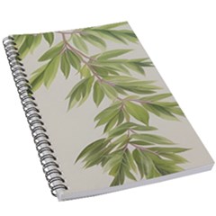 Watercolor Leaves Branch Nature Plant Growing Still Life Botanical Study 5 5  X 8 5  Notebook
