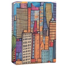 City New York Nyc Skyscraper Skyline Downtown Night Business Urban Travel Landmark Building Architec Playing Cards Single Design (rectangle) With Custom Box by Posterlux