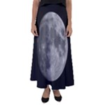 Almost full moon Flared Maxi Skirt