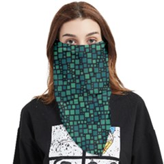 Squares Cubism Geometric Background Face Covering Bandana (triangle)