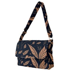 Background Pattern Leaves Texture Full Print Messenger Bag (s)