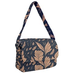 Background Pattern Leaves Texture Courier Bag