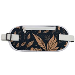 Background Pattern Leaves Texture Rounded Waist Pouch