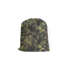 Green Camouflage Military Army Pattern Drawstring Pouch (small) by Maspions