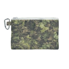 Green Camouflage Military Army Pattern Canvas Cosmetic Bag (medium)