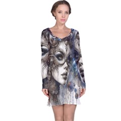 Woman In Space Long Sleeve Nightdress