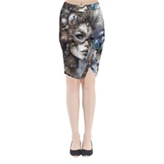 Woman In Space Midi Wrap Pencil Skirt by CKArtCreations