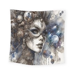 Woman In Space Square Tapestry (small)