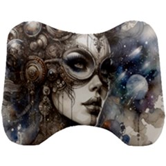 Woman In Space Head Support Cushion by CKArtCreations