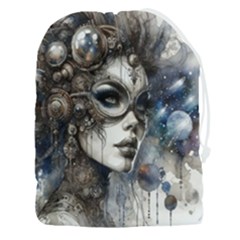 Woman In Space Drawstring Pouch (3xl) by CKArtCreations