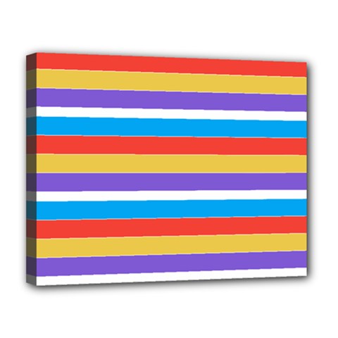 Stripes Pattern Design Lines Canvas 14  X 11  (stretched)