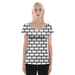 Bricks Wall Pattern Seamless Cap Sleeve Top