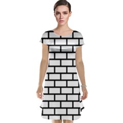Bricks Wall Pattern Seamless Cap Sleeve Nightdress