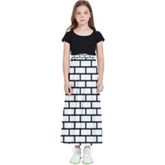 Bricks Wall Pattern Seamless Kids  Flared Maxi Skirt
