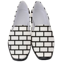 Bricks Wall Pattern Seamless Women s Classic Loafer Heels