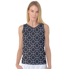 Geometric Pattern Design White Women s Basketball Tank Top